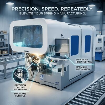 Μηχανή κάμψης ελατηρίων με CNC 12 Άξονες με Εύκαμπτο Κόφτη Ασφαλείας