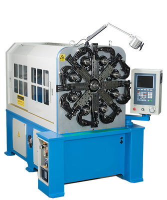 Εξοπλισμός κατασκευής ελατηρίου CNC 4,0mm Cam Sanyo Motor CE ISO9001 Blue Systems